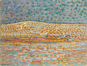 Studio di dune puntinista, cresta a sinistra da Piet Mondrian