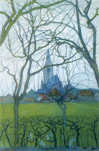 Chiesa di San Giacomo - dipinto di Piet Mondrian (1872-1944) ca. 1898 da Piet Mondrian