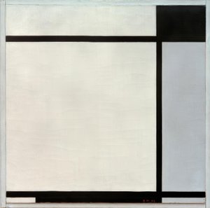 Quadro No.II, con nero e grigio da Piet Mondrian