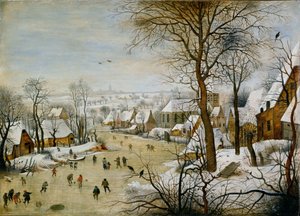 Paesaggio Invernale con Trappola per Uccelli da Pieter Brueghel the Younger