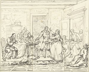 Scena teatrale da Jacob Simonsz de Rijk da Pieter Bartholomeusz. Barbiers