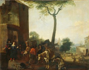 Raccolta delle viti da Pieter Bodding van Laer (manner of)
