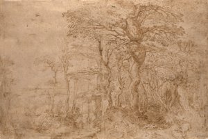 Paesaggio silvano con cinque orsi da Pieter Bruegel the Elder