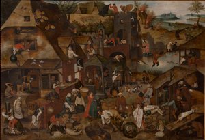 Proverbi fiamminghi, 1607 da Pieter Brueghel the Younger
