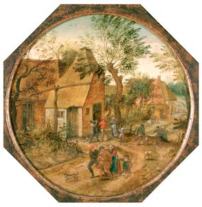 Passaggio attraverso il villaggio da Pieter Brueghel the Younger