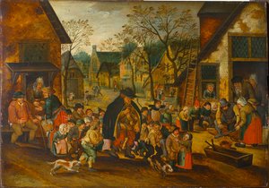 Il suonatore di ghironda cieco, c. 1610 da Pieter Brueghel the Younger