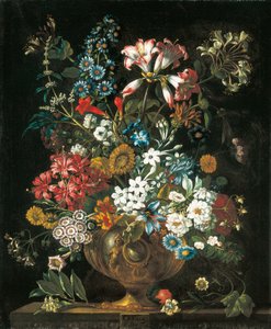 Ottobre, dai Dodici Mesi di Fiori, un calendario floreale di nature morte