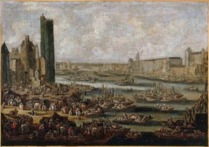 La Tour de Nesle e il Louvre, circa 1650 da Pieter Casteels