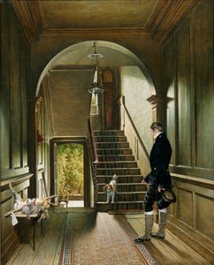La scala della residenza londinese del pittore, 1828 da Pieter Christoffel Wonder