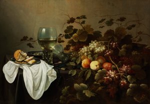 Natura morta con frutta e Roemer da Pieter Claesz
