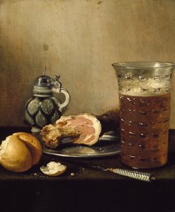 Natura morta con prosciutto, XVII secolo