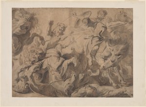 Caccia al leone da Pieter Claesz Soutman and Sir Peter Paul Rubens