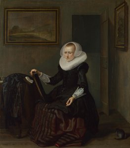 Una donna con uno specchio, 1625