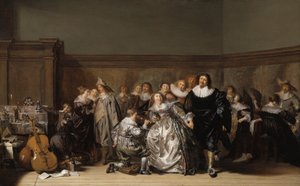 Una compagnia elegante, 1632 da Pieter Codde