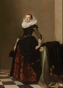 Ritratto di una giovane donna riccamente vestita, c.1630 da Pieter Codde