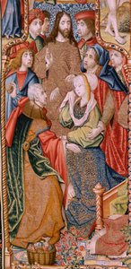 Arazzo fiammingo. Serie Episodi della Vita della Vergine. Le profezie si compiono alla nascita di Cristo. Primo arazzo della serie. Modelli attribuiti a Jan von Roome (o van B da Pieter Coecke van Aelst