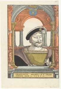 Ritratto di Francesco I 1494-1547, Re di Francia, Duca di Bretagna, Conte di Provenza, 1539 da Pieter Coecke van Aelst