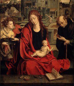 La Sacra Famiglia con un Angelo da Pieter Coecke van Aelst