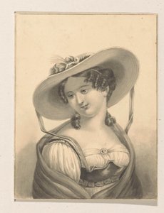 Ragazza con cappello da Pieter Cornelis van den Velden