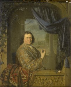 Ritratto di un uomo con un orologio, 1688 da Pieter Cornelisz Slingelandt van