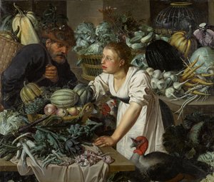 Natura morta con due figure da Pieter Cornelisz. van Rijck