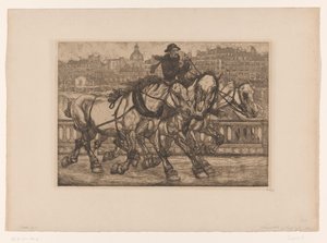 Cavalli sul Pont Sully a Parigi