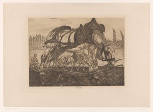 Cavallo da tiro sulle rive della Senna