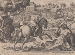La tentazione del lusso, da Il corso della vita umana, 1570 da Pieter Furnius