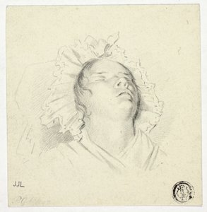 Testa di ragazza che dorme