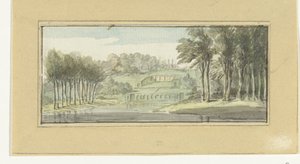 Paesaggio con acqua in primo piano