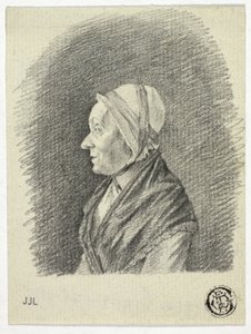 Profilo di Vecchia Donna con Cappello da Pieter Gaal