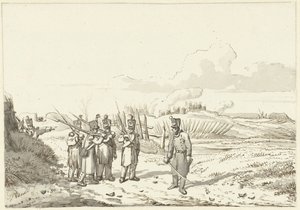 Una pattuglia in movimento, 1813-1814 da Pieter Gerardus van Os (signed by artist)