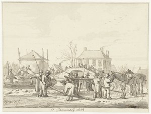 Karnemelksloot a Naarden, 11 gennaio 1814 da Pieter Gerardus van Os (signed by artist)