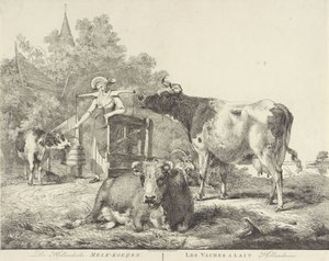 Mucche e lattaia da Pieter Gerardus van Os
