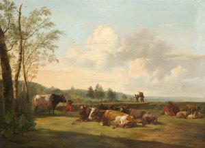 Paesaggio con bestiame da Pieter Gerardus van Os