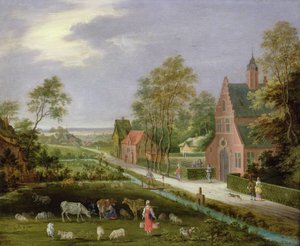 Paesaggio di villaggio