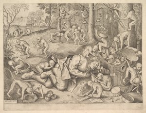 Il mercante derubato dalle scimmie, 1562 da Pieter Heyden van der