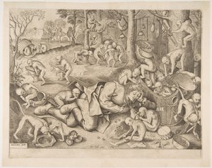 Il mercante derubato dalle scimmie da Pieter Heyden van der