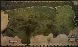 Mappa della Castellania di Bruges da Pieter II Claeissens