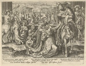 Riconciliazione tra Sabini e Romani (Rappresentazioni della storia romana) da Pieter Jalhea Furnius