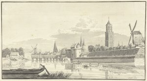 La Porta di Kampen a Zwolle da Pieter Jan van Liender (attributed to)
