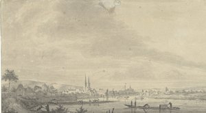 Veduta della città di Höxter da Pieter Jan van Liender
