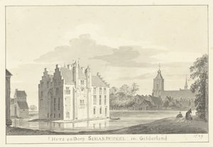 La casa e il villaggio di Scherpenzeel da Pieter Jan van Liender