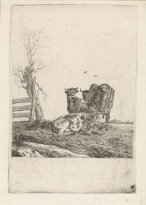 Paesaggio con tre mucche da Pieter Janson