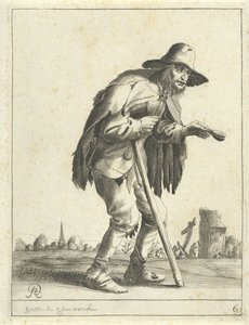 Mendicante lebbroso (Mendicanti e contadini) da Pieter Jansz Quast