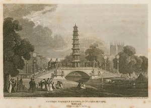 La pagoda cinese e il ponte eretti sul canale nel St James