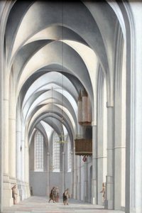 Vista nel deambulatorio di San Bavo a Haarlem da Pieter Jansz. Saenredam