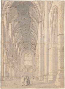 Interno della chiesa di San Bavone, Haarlem da Pieter Jansz Saenredam