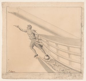 Polena di un uomo con un binocolo da Pieter Luypen (signed by artist)