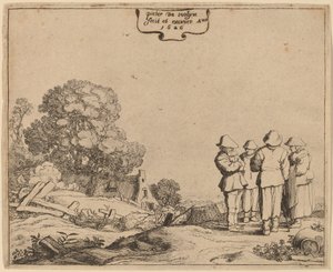 Tre Contadini e una Donna da Pieter Molijn